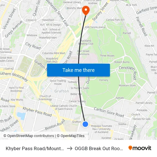 Khyber Pass Road/Mountain Road to OGGB Break Out Room Level3 map