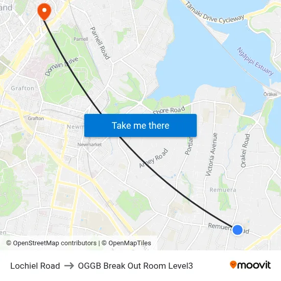 Lochiel Road to OGGB Break Out Room Level3 map