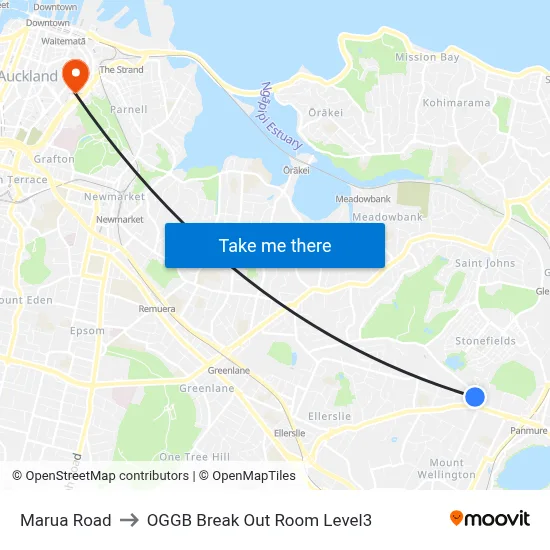 Marua Road to OGGB Break Out Room Level3 map