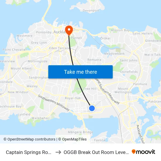 Captain Springs Road to OGGB Break Out Room Level3 map