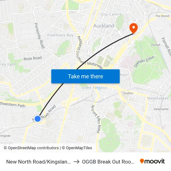 New North Road/Kingsland Station to OGGB Break Out Room Level3 map