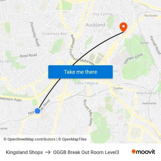 Kingsland Shops to OGGB Break Out Room Level3 map