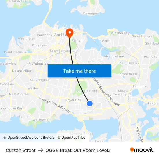 Curzon Street to OGGB Break Out Room Level3 map