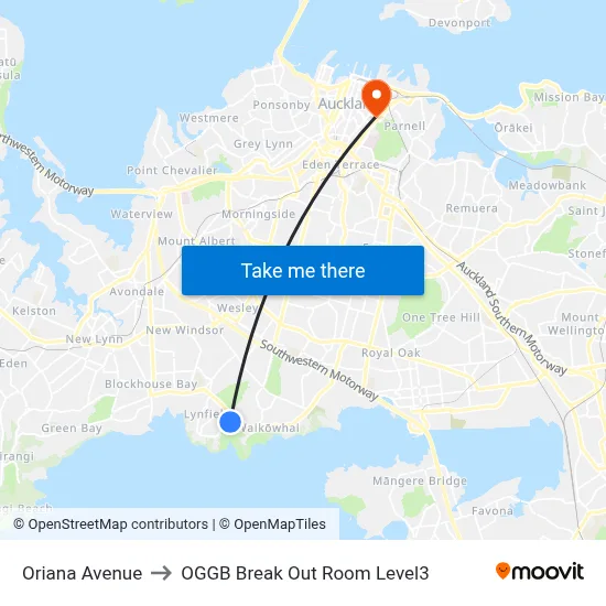 Oriana Avenue to OGGB Break Out Room Level3 map