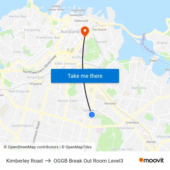 Kimberley Road to OGGB Break Out Room Level3 map