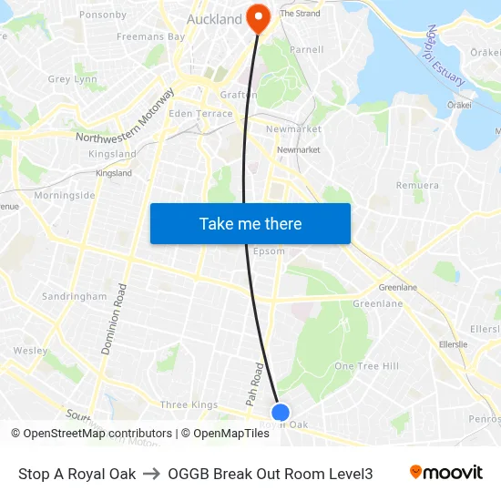 Stop A Royal Oak to OGGB Break Out Room Level3 map