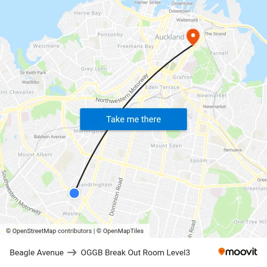 Beagle Avenue to OGGB Break Out Room Level3 map