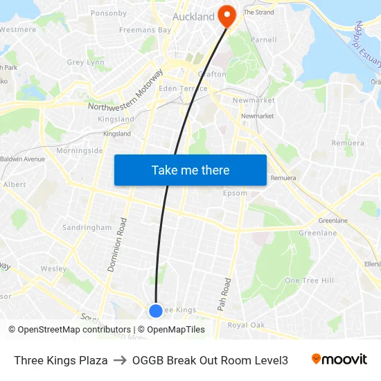 Three Kings Plaza to OGGB Break Out Room Level3 map
