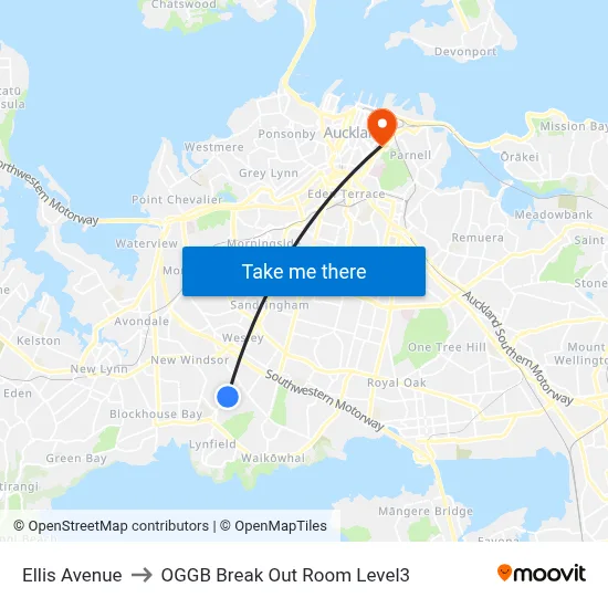 Ellis Avenue to OGGB Break Out Room Level3 map