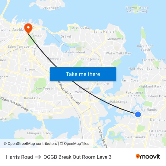Harris Road to OGGB Break Out Room Level3 map