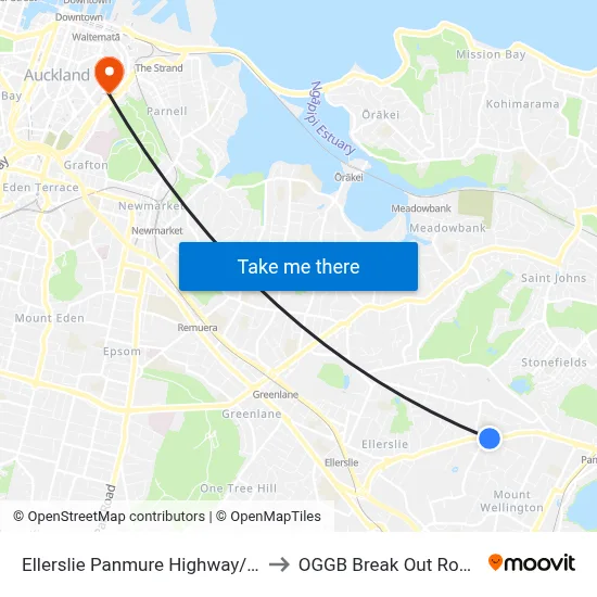 Ellerslie Panmure Highway/Harris Road to OGGB Break Out Room Level3 map