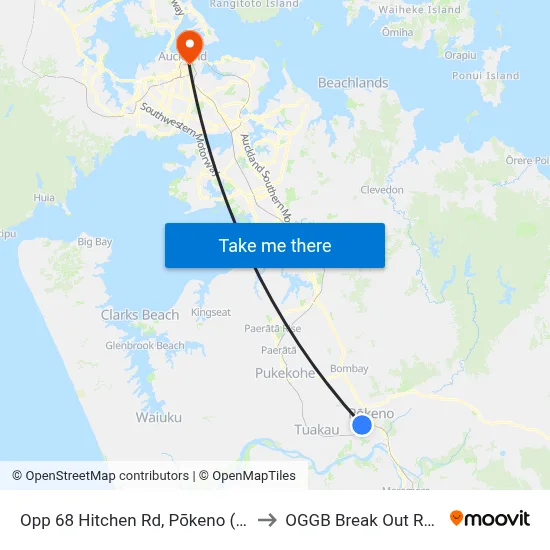 Opp 68 Hitchen Rd, Pōkeno (Near Calder Cr) to OGGB Break Out Room Level3 map
