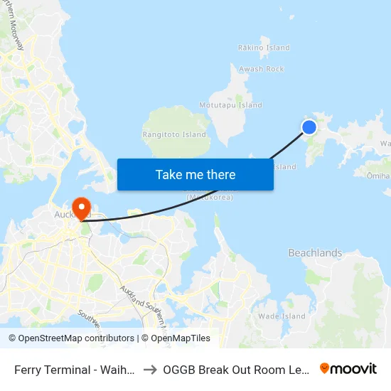 Ferry Terminal - Waiheke to OGGB Break Out Room Level3 map