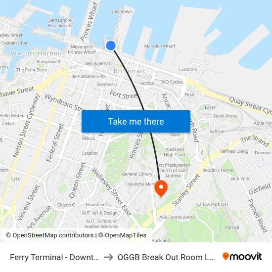 Ferry Terminal - Downtown to OGGB Break Out Room Level3 map
