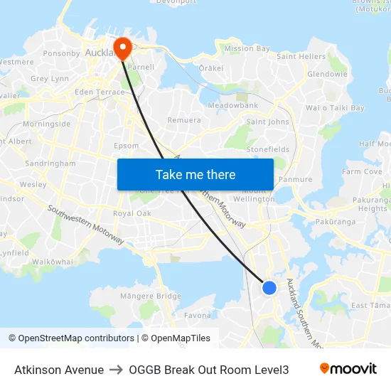 Atkinson Avenue to OGGB Break Out Room Level3 map