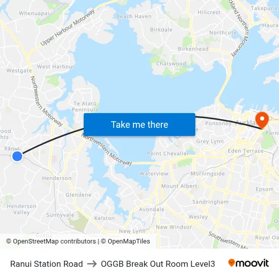 Ranui Station Road to OGGB Break Out Room Level3 map