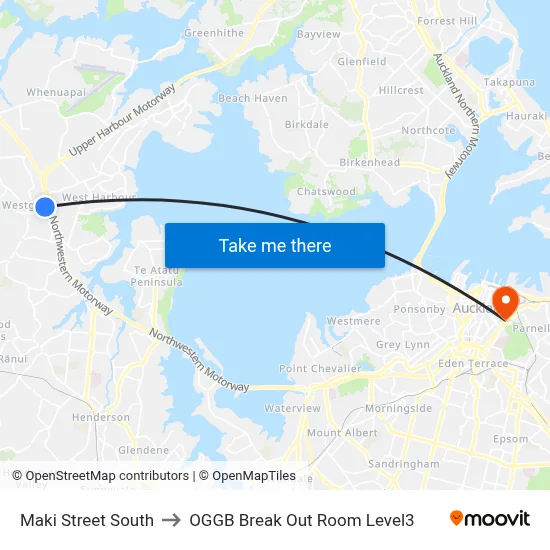 Maki Street South to OGGB Break Out Room Level3 map