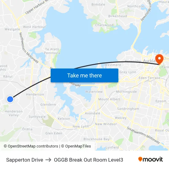 Sapperton Drive to OGGB Break Out Room Level3 map