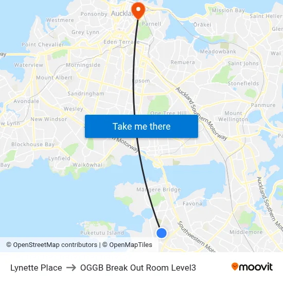 Lynette Place to OGGB Break Out Room Level3 map