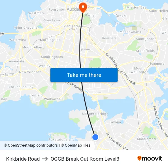 Kirkbride Road to OGGB Break Out Room Level3 map