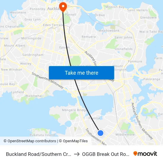 Buckland Road/Southern Cross Campus to OGGB Break Out Room Level3 map