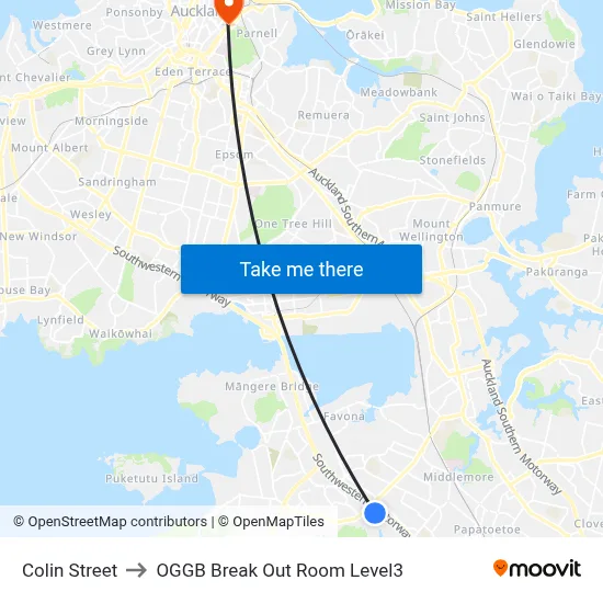 Colin Street to OGGB Break Out Room Level3 map