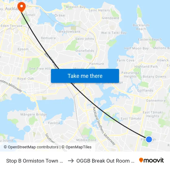 Stop B Ormiston Town Centre to OGGB Break Out Room Level3 map