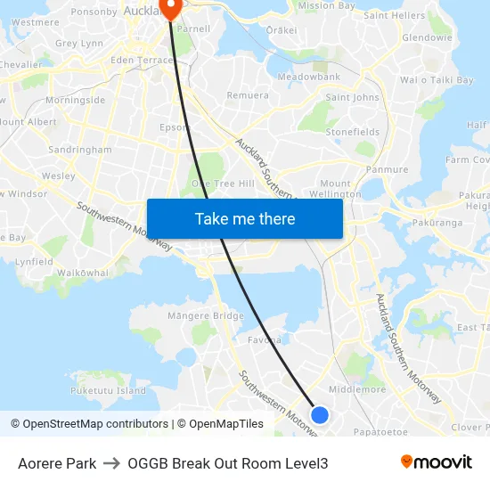 Aorere Park to OGGB Break Out Room Level3 map