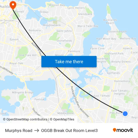Murphys Road to OGGB Break Out Room Level3 map