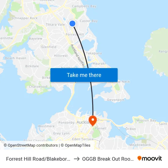 Forrest Hill Road/Blakeborough Drive to OGGB Break Out Room Level3 map
