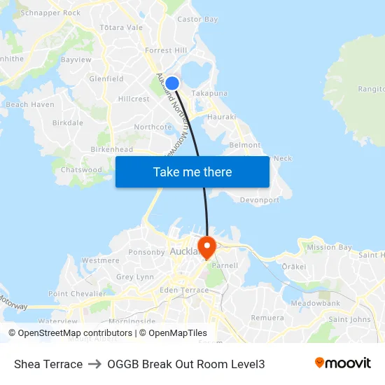 Shea Terrace to OGGB Break Out Room Level3 map