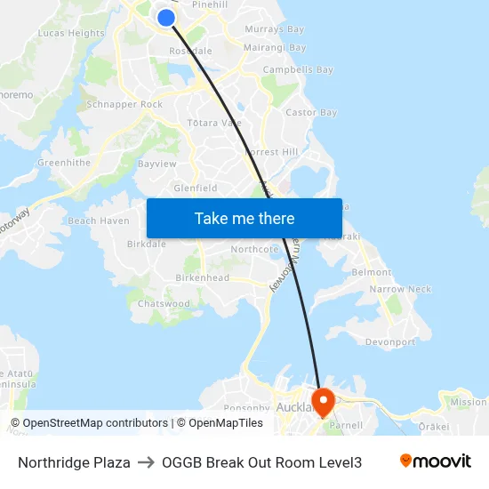 Northridge Plaza to OGGB Break Out Room Level3 map