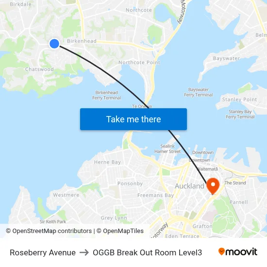 Roseberry Avenue to OGGB Break Out Room Level3 map