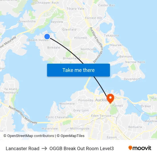 Lancaster Road to OGGB Break Out Room Level3 map