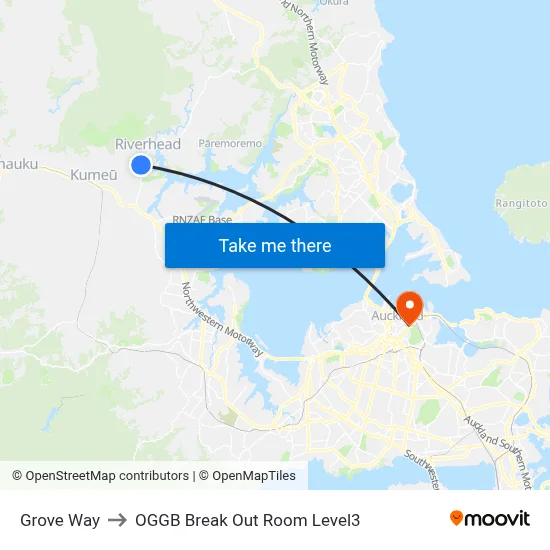 Grove Way to OGGB Break Out Room Level3 map