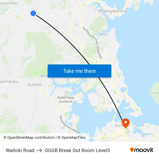 Waitoki Road to OGGB Break Out Room Level3 map