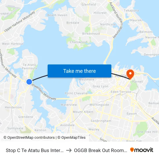 Stop C Te Atatu Bus Interchange to OGGB Break Out Room Level3 map