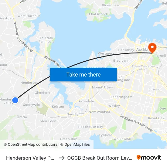 Henderson Valley Park to OGGB Break Out Room Level3 map