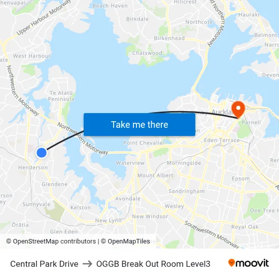 Central Park Drive to OGGB Break Out Room Level3 map