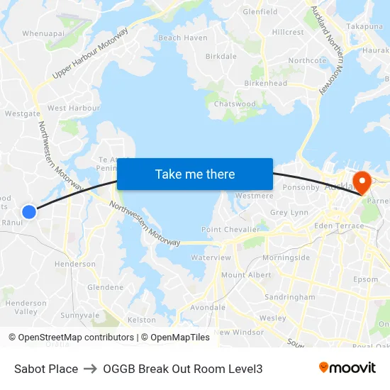 Sabot Place to OGGB Break Out Room Level3 map