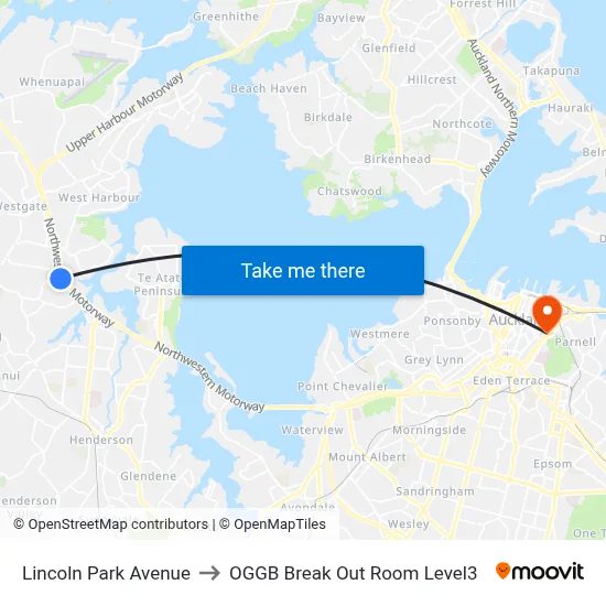 Lincoln Park Avenue to OGGB Break Out Room Level3 map