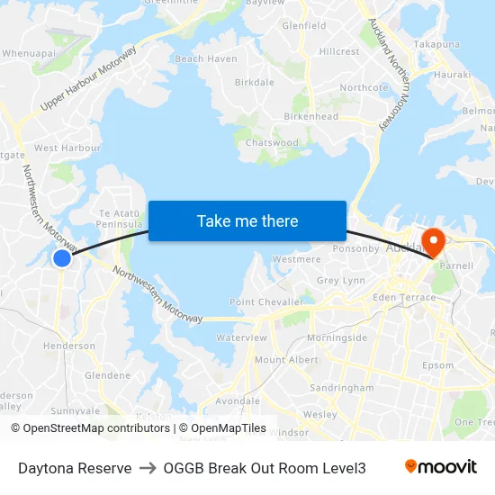 Daytona Reserve to OGGB Break Out Room Level3 map