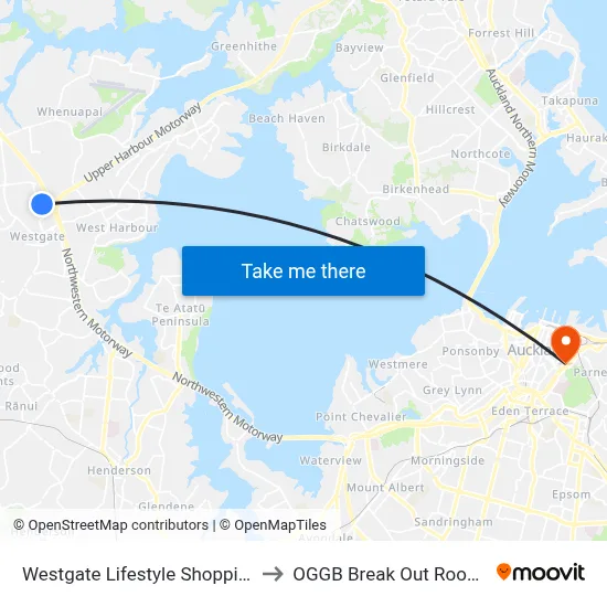 Westgate Lifestyle Shopping Centre to OGGB Break Out Room Level3 map