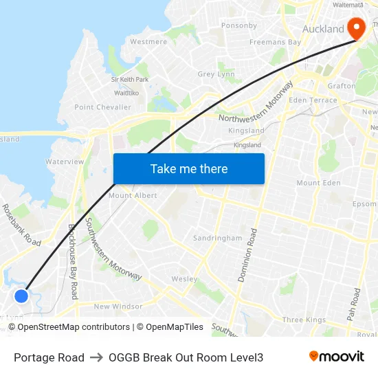Portage Road to OGGB Break Out Room Level3 map
