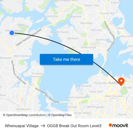 Whenuapai Village to OGGB Break Out Room Level3 map