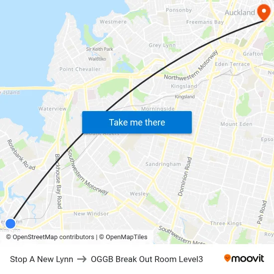 Stop A New Lynn to OGGB Break Out Room Level3 map