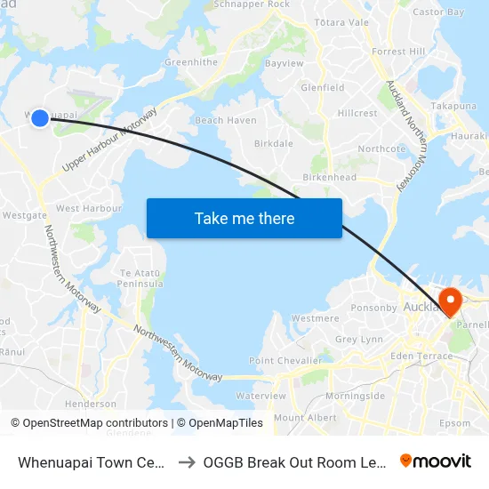 Whenuapai Town Centre to OGGB Break Out Room Level3 map