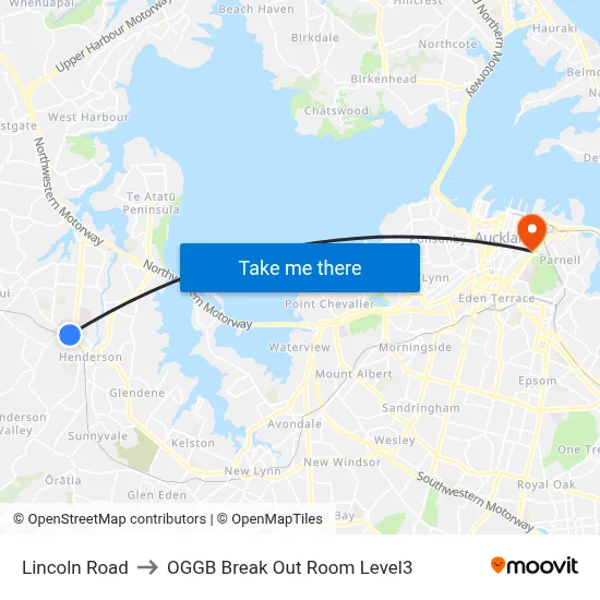 Lincoln Road to OGGB Break Out Room Level3 map
