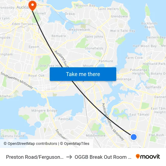 Preston Road/Ferguson Road to OGGB Break Out Room Level3 map