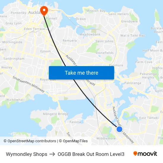Wymondley Shops to OGGB Break Out Room Level3 map